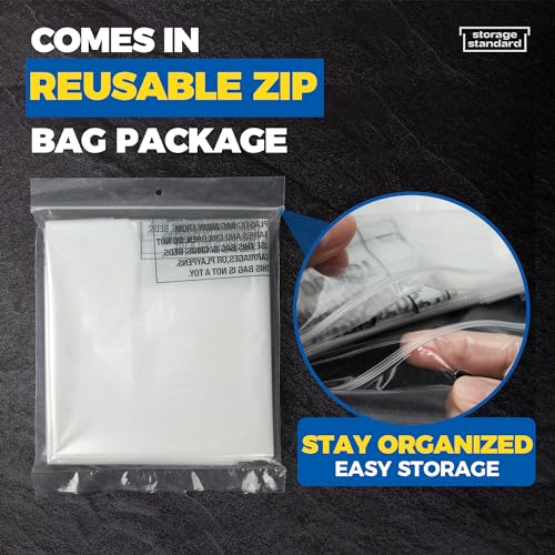 60-Pack Dry Cleaning Bags for Clothes 40-Inch Long - Clear Plastic Garment Bags for Hanging Clothes, Dry Cleaner Plastic Clothing Cover for Suits, Coat, Shirt, & Pants - color: Clear - 40 Inch Length
