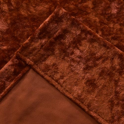 Luxury Crushed Rust Velvet Curtains 2 Panels Set - 84 inches Long Room Darkening Luxury Distressed Velvet Rod Pocket Window Drapes for Living Room Bedroom 52" W x 84" L - color: Rust, size: 52"W x 84"L (Pack of 2)