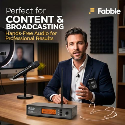 CAD Audio WX1000BP Wireless Bodypack Microphone System (510-570 MHz) Bundle with TX1000HH Handheld Microphone Transmitter, Lavalier Mic, Headset Mic, and 1/4" Guitar Cable for Stage & Vocals