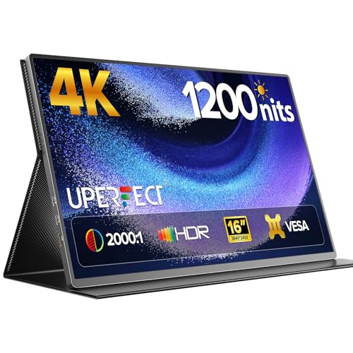 UPERFECT Portable Monitor 4K 16" 1200 Nits, 145% sRGB Laptop Monitor - size: 16