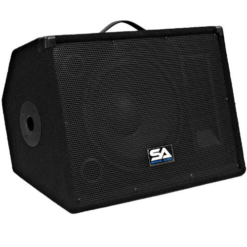 Seismic Audio - Single 12" Floor Monitors Studio, Stage, or Floor use - Pole Mount for PA/DJ Speakers - Bar, Band, Karaoke, Church, Drummer use - size: Single