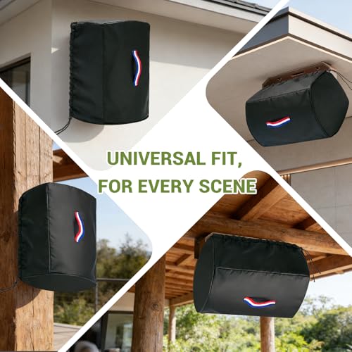 2-Pack Waterproof Speaker Covers for Polk Audio Atrium 4, 6x7x10in | Waterproof Dustproof Cover for Patio Speaker, Outdoor Protective Cover - Black, 6"Wx7"Dx10"H - size: Fit for Polk Audio Atrium 4