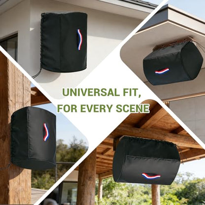 2-Pack Waterproof Speaker Covers for Polk Audio Atrium 4, 6x7x10in | Waterproof Dustproof Cover for Patio Speaker, Outdoor Protective Cover - Black, 6"Wx7"Dx10"H - size: Fit for Polk Audio Atrium 4