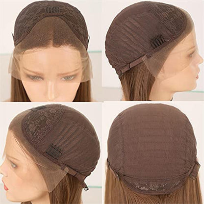 RONGDUOYI RDY Black Lace Front Synthetic Wig 24inch Loose Body Wave Heat Fiber Hair Long Wavy Lace Front Wigs for Women Half Hand Tied Wig Cosplay Daily Use Hair - color: Black-1