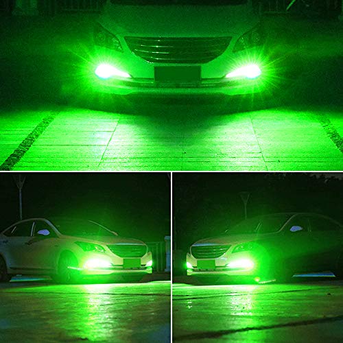 H8 H9 H11 LED Fog Light Bulbs DRL 2800 Lumens Xtreme Super Bright 5730 33-SMD 12V LED Bulbs Replacement for Cars, Trucks, 6000K Xenon green - color: green