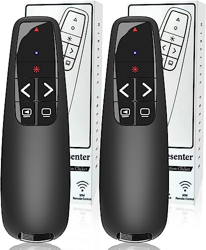 (2 Units) Presentation Clicker for PowerPoint, Wireless Presenter Remote - style: 2 Units