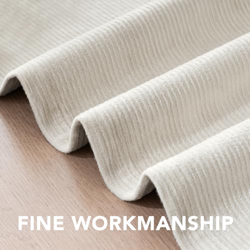 H.VERSAILTEX Velvet 100% Blackout Curtains for Living Room Full Light Blocking Curtains Thermal Insulated Room Window Drapes Soft Luxury Curtains Grommet Top 2 Panels (55" W x 63" L, Natural) - color: Natural, size: 55"W x 63"L (Pack of 2)