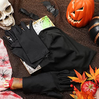 Coume 8 Pcs Halloween Faceless Mask and Gloves Full Face Mask Spandex Gloves Head Spandex Hood Cosplay Adult Costume - color: Black