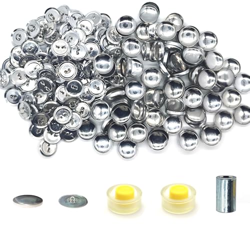 100 Sets Cover Button Kit with Tools - DIY Easy to Use Buttons for Clothing, Crafts & Home Décor, Cover Buttons for DIYers & Sewing Enthusiasts,Size Size 30(3/4Inch) - size: 30