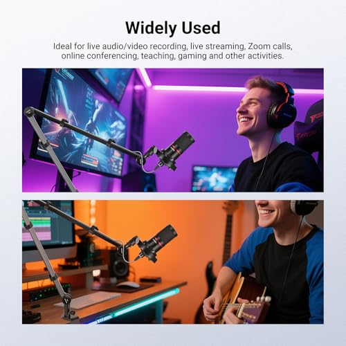 NEEWER BASICS Microphone Boom Arm, 31" Flexible Mic Desk Stand Mount, Compatible with Blue Yeti FIFINE AM8 K669B HyperX QuadCast S SoloCast AT2020 Shure SM7B MV7 for Gaming Streaming Recording, MS050 - style: MS050