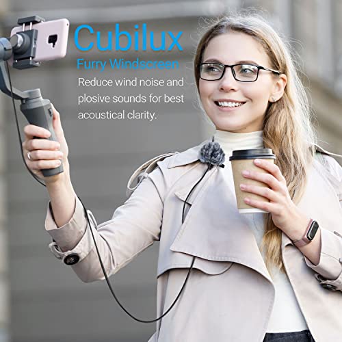 Cubilux Furry Windscreen & Foam Cover Set for Lavalier Lapel Microphone, Muff Windshield Windjammer Deadcat， Wind Muff & Dead Cat Set for Mini Clip-On Lav MIC, 5-Pack of Each - color: Foam & Furry Cover, 5-Pack of Each