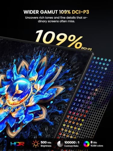 UPERFECT 13.3" 4K OLED Portable Monitor, 109% DCI-P3, 500 Nits Display - size: 13.3"