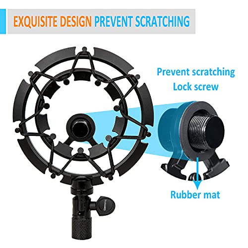 YOUSHARES Blue Yeti X Shock Mount, Latest Alloy Shockmount Reduces Vibration and Shock Noise Matching Boom Arm Mic Stand, Designed for Blue Yeti X Microphone