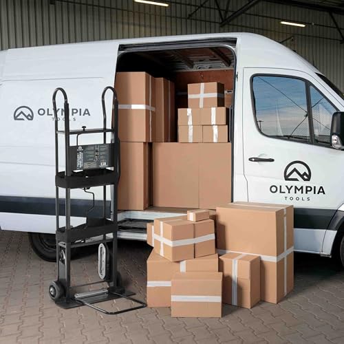 Olympia Tools 800 Lb Appliance Hand Truck with Easy-to-use Belt Tightener for transport Large Appliances and Furniture | 6 Inch TPR Wheels for a Quiet Ride, Toe Plate, 2 Webbed Straps, Heavy-Gauge Steel, for Appliances & Furniture - size: 800 LB Appliance