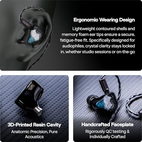 Linsoul ZiiGaat Horizon 1DD+2BA+2 Planar HiFi Wired Earbuds in Ear Monitor