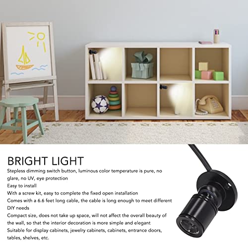 5V Spotlight Jewelry Showcase Display Lighting Fixture Mini Spot Lights Bright USB Dimmable LED Spotlight with 6.6ft Cable for Showcase Jewelry Cabinet Porch (Light 4000K) - size: Natural Light 4000K