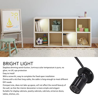5V Spotlight Jewelry Showcase Display Lighting Fixture Mini Spot Lights Bright USB Dimmable LED Spotlight with 6.6ft Cable for Showcase Jewelry Cabinet Porch (Light 4000K) - size: Natural Light 4000K