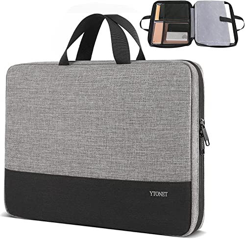 Ytonet Laptop Sleeve Case 13 13.3 Inch, TSA Slim Laptop Case with Handle - color: Grey, size: 13-13.3 in