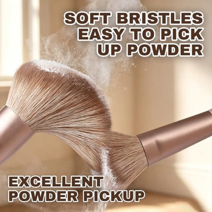 Makeup Brush Set 14PCS Professional-Complete Kit with Foundation,Eyeshadow,Blush&Lip Brushes-Soft Synthetic Bristles for Women&Beginners - color: C