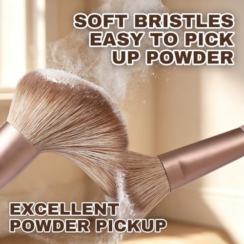 Makeup Brush Set 14 Pcs Professional-Complete Kit with Foundation,Eyeshadow,Blush&Lip Brushes-Soft Synthetic Bristles for Women&Beginners - color: B