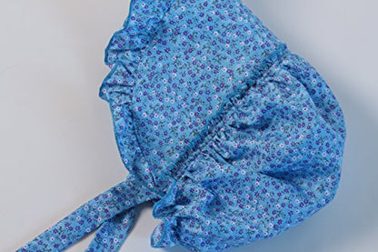 Making Believe Girls Deluxe Bonnet - 4-8 Years (Choose Color) - color: Blue Calico