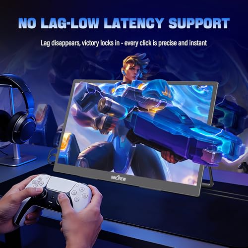 InnoView 2K Portable Monitor for Laptop 18.5" 2560x1440p QHD 120Hz 100% sRGB USB-C Standard HDMI DP Port Gaming Monitor,HDR Travel External Second Screen for Laptop, PC, Game Consoles - size: 18.5