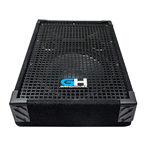 Grindhouse Speakers - GH10M - 10 Inch Passive Wedge Floor / Stage Monitor 300 Watts RMS - PA/DJ Stage, Studio, Live Sound 10 Inch Monitor - size: Single