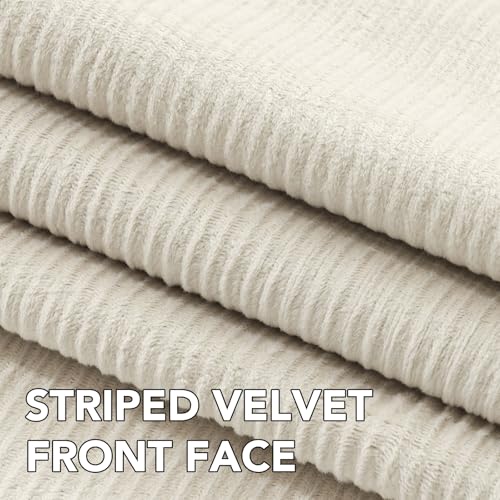 H.VERSAILTEX Velvet 100% Blackout Curtains for Living Room Full Light Blocking Curtains Thermal Insulated Room Window Drapes Soft Luxury Curtains Grommet Top 2 Panels (55" W x 63" L, Sand) - color: Sand, size: 55"W x 63"L (Pack of 2)
