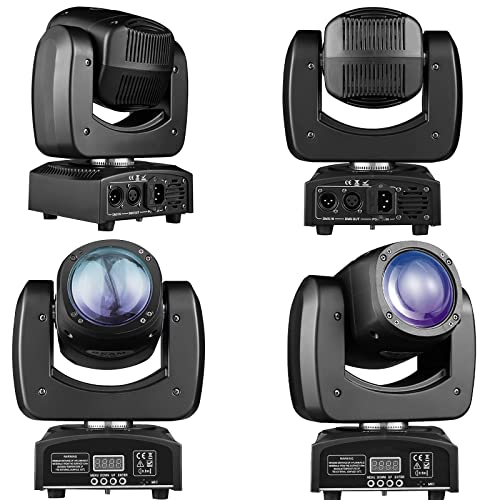90W LED Moving Head DJ Lights Mini Beam Stage Lights Super Bright Spot RGBW 4IN1 DMX 512 13CH Sound-Activated for Wedding DJ Party Stage Lighting (90W, 1) - style: 90W