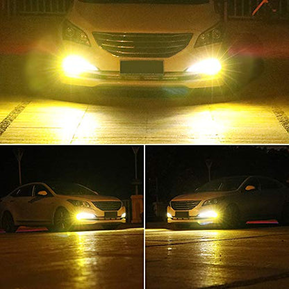 H8 H9 H11 LED Fog Light Bulbs DRL 2800 Lumens Xtreme Super Bright 5730 33-SMD 12V LED Bulbs Replacement for Cars, Trucks, 6000K Xenon Yellow - color: yellow