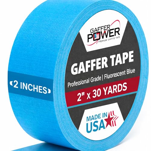 Gaffer Power Fluorescent Blue Gaffer Tape 2 Inch x 30 Yards, USA Made - color: Fluorescent Blue, size: 2 inches x 30 yards | 1 pack