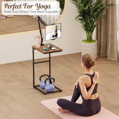 Floor Kindle Phone Tablet Stand with End Table for Overhead Bed,Counch - size: 15.7"D x 11.8"W x 54.9"H