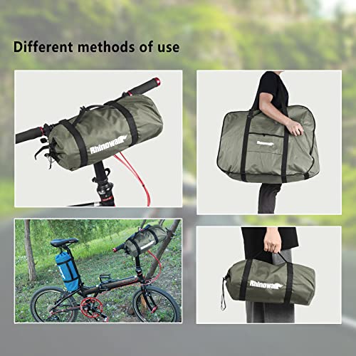 CamGo 20 Inch Folding Bike Bag - Wear-resistant Bicycle Travel Case Outdoors Bike Transport Bag for Cars Train Air Travel (Army Green, 20 inch) - color: Army Green