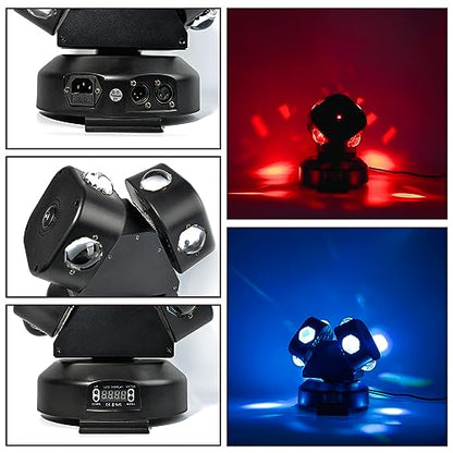 Moving Head DJ Light DMX Strobe Light with Sound Activated Party RGBW LED Beam Lights Lighting Equipment for Events DJ KTV Disco Wedding Concert (8LED DJ Light w/Special Light) - color: 8LED Professional DJ Light w/ Special Lights