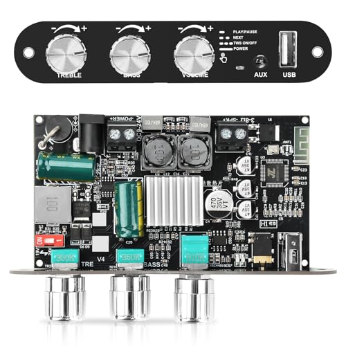 Daakro ZK-1001U Mono Bluetooth Amplifier Board with TWS, 100W Peak Power Home Audio Amplifier Board,Vehicle Amplifier Wide Voltage Input 9-24V,Supports USB/AUX/Bluetooth Input for DIY Wireless Speaker - color: ZK-1001U