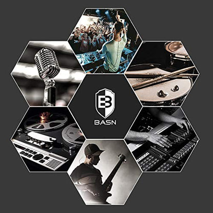 BASN Bsinger Pro in Ear Monitor,Dual Drivers IEM Earphones for Musicians - color: Brown