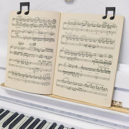 Maitys 6 Pcs Music Sheet Holder Clips Book Page Holder Clip for Sheet Stand Music Teacher Gifts Back to School Read Clip for Wind for Musician Outdoor, 2 Styles