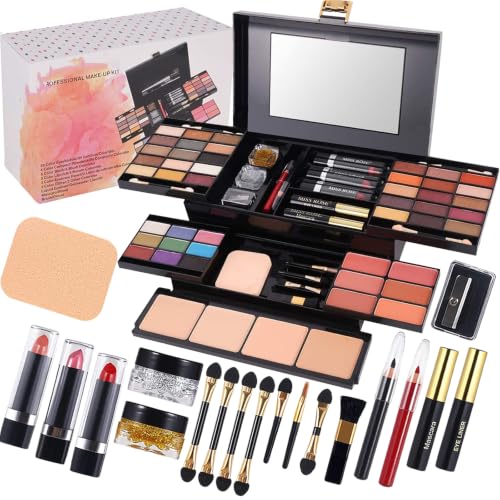 coliusa 58 Color Professional Makeup pallet, Makeup Kit for Women Full Kit,All In One Makeup Set,Makeup Gift Set for Women&Girls&Teen (331N) - color: 331N