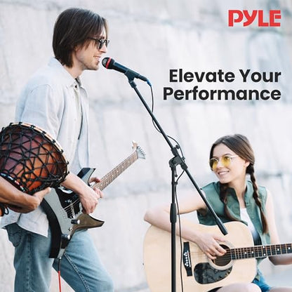 Pyle Universal Tripod Microphone Stand - Knob Boom Extends Up to 31'', Strong and Lightweight Tubing, 3.5'' x 38'' -inches, Lightweight and Collapsible Mic Stand - style: Gloss Black Finish