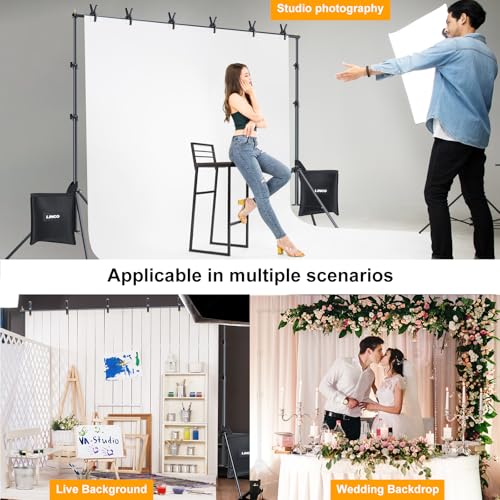 LINCO Lincostore Backdrop Stand Kit 9.4x8.3ft(WXH) for Party Photography - size: 9.4x8.3 ft