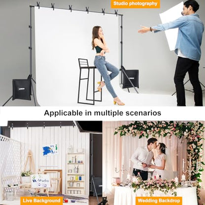 LINCO Lincostore Backdrop Stand Kit 9.4x8.3ft(WXH) for Party Photography - size: 9.4x8.3 ft