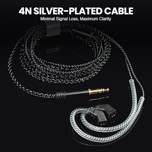 Phenyx Pro Hybrid Dual Driver in-Ear Monitor Earphones PME-20 | Noise-Isolating Stereo IEM, Detachable 2-Pin Cable, Tangle-Free Design, Singers, Musicians, Gaming