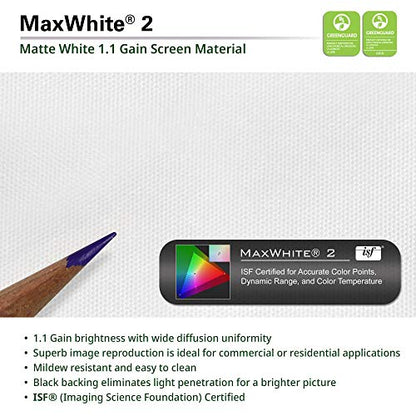 Elite Screens Tripod, 120-Inch 4:3 Portable Projector Screen with Stand– MaxWhite 2, 1.1 Gain, Adjustable Indoor Outdoor Pull Up Projection Screen for Home Theater, Office & Classroom, T120UWV1, Black - size: 120-inch/ 4:3