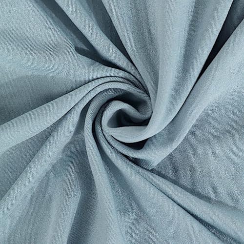 5x12 feet Dusty Blue 4-Way Stretch Spandex Divider Backdrop Curtain Party Wedding Ceremony Decorations - color: Dusty Blue
