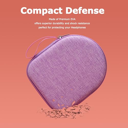 Ginsco Case Compatible with JBL Tune 510BT/520BT/500BT/Junior 320, with Sony WH-CH520/510, Ultra-Slim Hard Shell Headphone Case for On Ear Headphones (Purple) - color: Purple