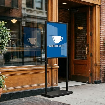 22x28 Inch Floor Stand Sign Holder, Heavy Duty Pedestal Poster Stand Double Sided Display for Business, Retail & Real Estate