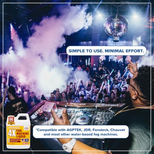 Fog Machine Liquid Concentrate, 32 oz, Makes 1 Gallon, High-Density Fog