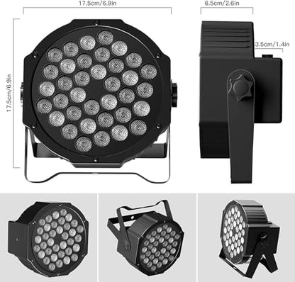 HOLDLAMP Rechargeable Par Lights 36W RGB Battery Powered, Wireless LED Par Lights DJ Uplights Sound Activated Remote Control for Wedding Events Club Party Church Stage Lighting, 12 Pack