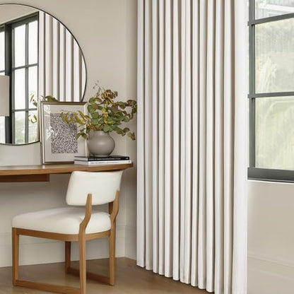 TWODRAPES Natural Cream Pinch Pleated 100% Blackout Curtains 95 Inches Long - color: Natural Linen, size: 40"W x 95"L (Pack of 2)
