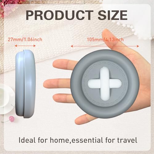 Portable Sewing Kit, Travel Sewing Supplies with Thread, Needles, Scissors, Buttons, for Emergency Clothes Repair, Home, Travel, Beginners, Adults, Teens - Cute Cartoon Plastic Case (SILVER) - color: SILVER